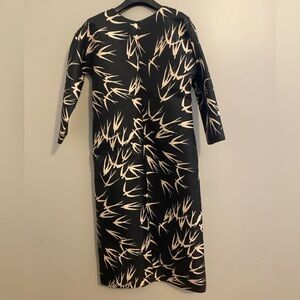 ROCHAS Black Sparrow Dress (Size 40)